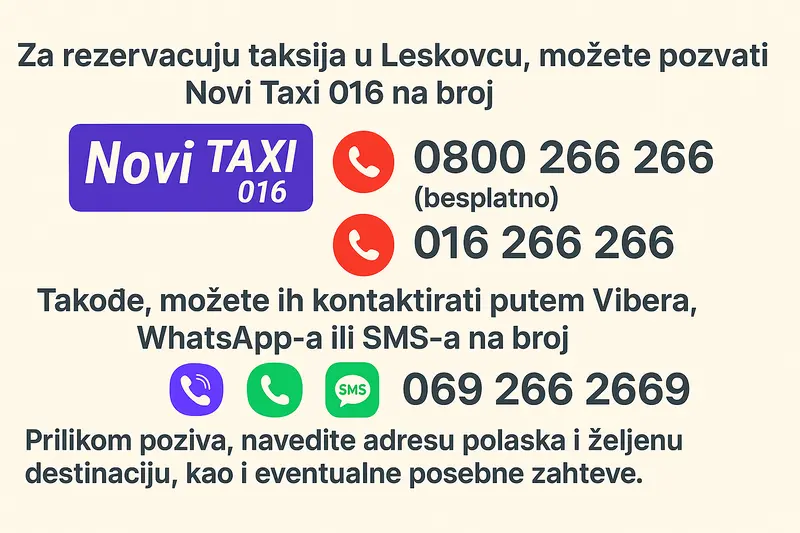 Taksi na ulici Leskovca