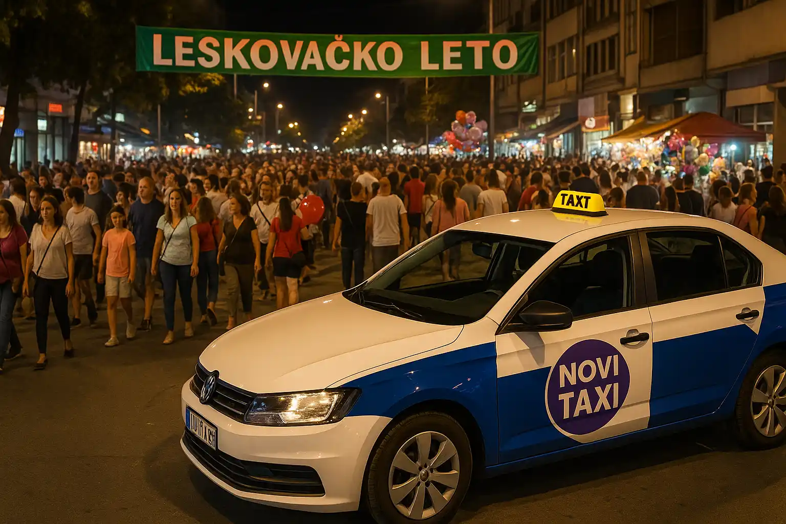 Novi Taxi 016 na ulicama Leskovca tokom Leskovačkog leta
